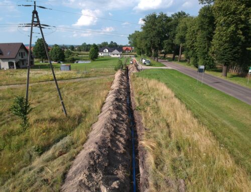 Krosno – projekt i budowa sieci wodociągowej w110PE i kanalizacji sanitarnej ks160PVC